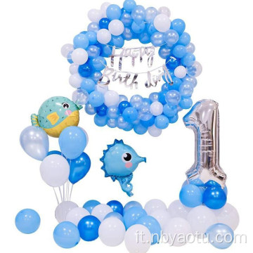 Balloon del foglio di festa a tema sotto il mare